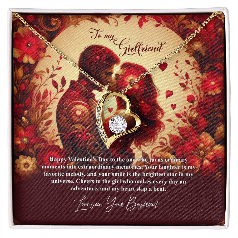 Valentine-st31c Forever Love Necklace, Gift to my Girlfriend with Beautiful Message Card