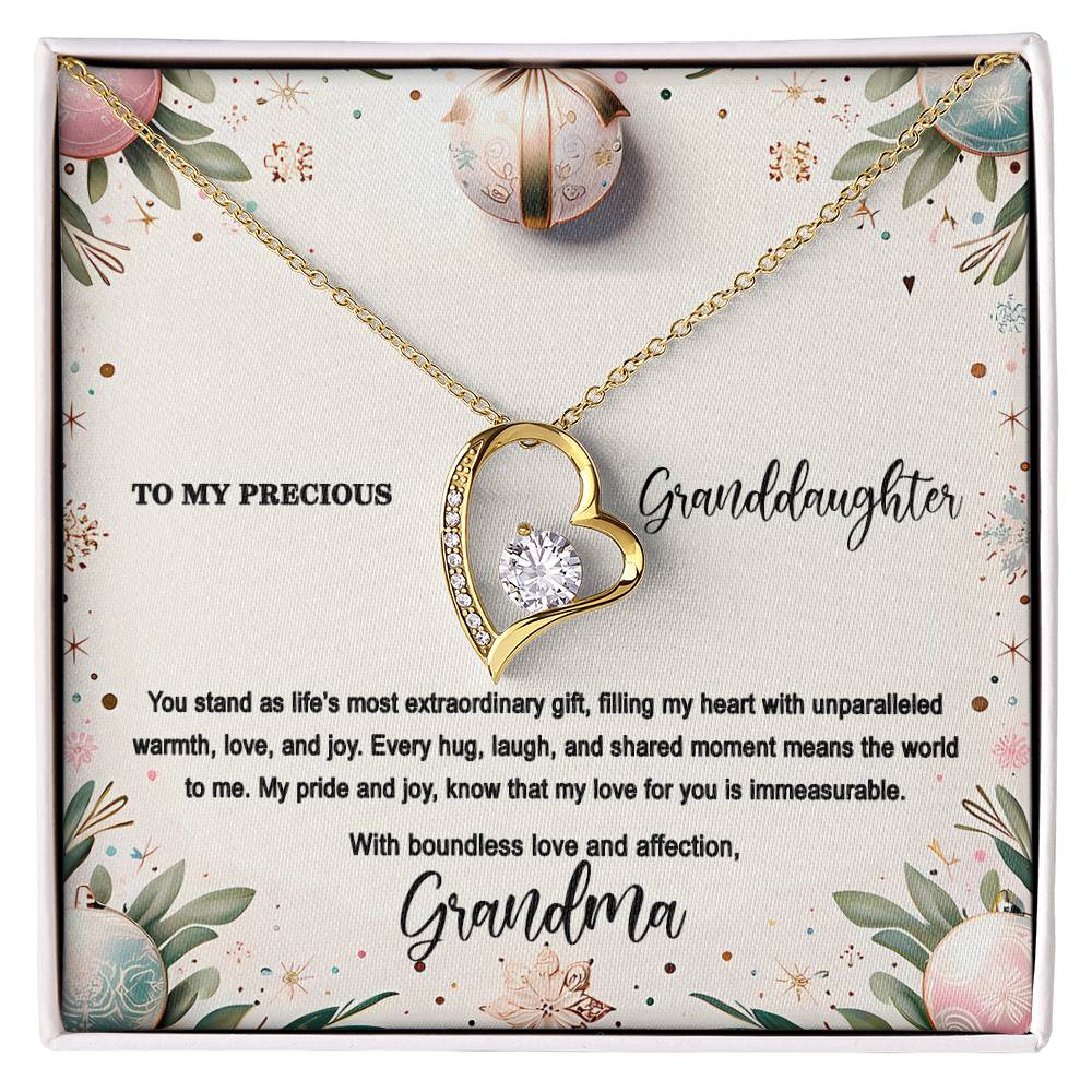 4048(b) Forever Love Necklace, Gift to my Granddaughter with Beautiful Message Card