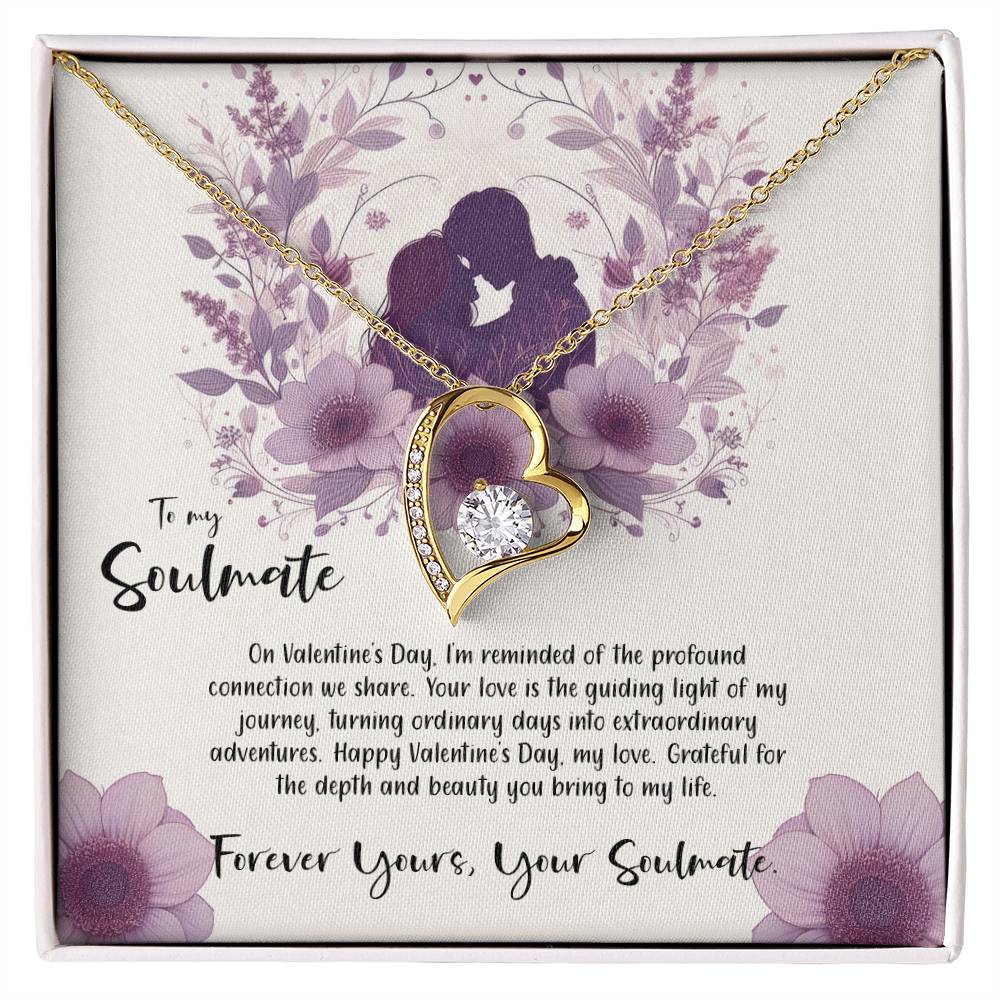 Valentine-st9b Forever Love Necklace, Gift to My Soulmate with Beautiful Message Card