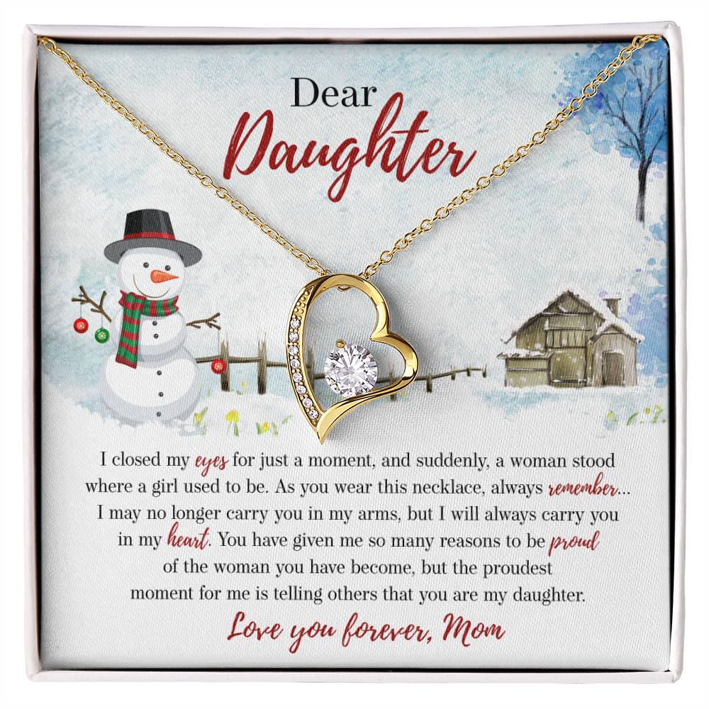 94386b Forever Love Necklace, Gift to my Daughter with Beautiful Message Card