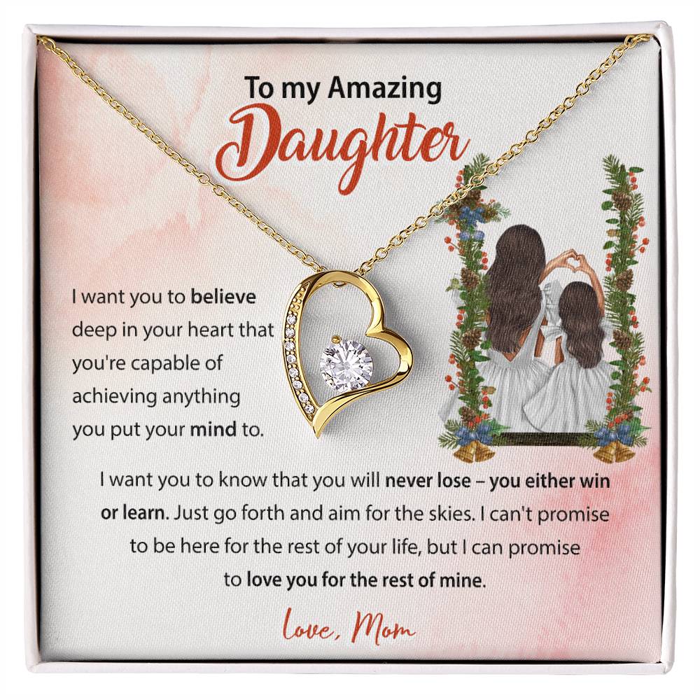 94683c Forever Love Necklace, Gift to my Daughter with Beautiful Message Card