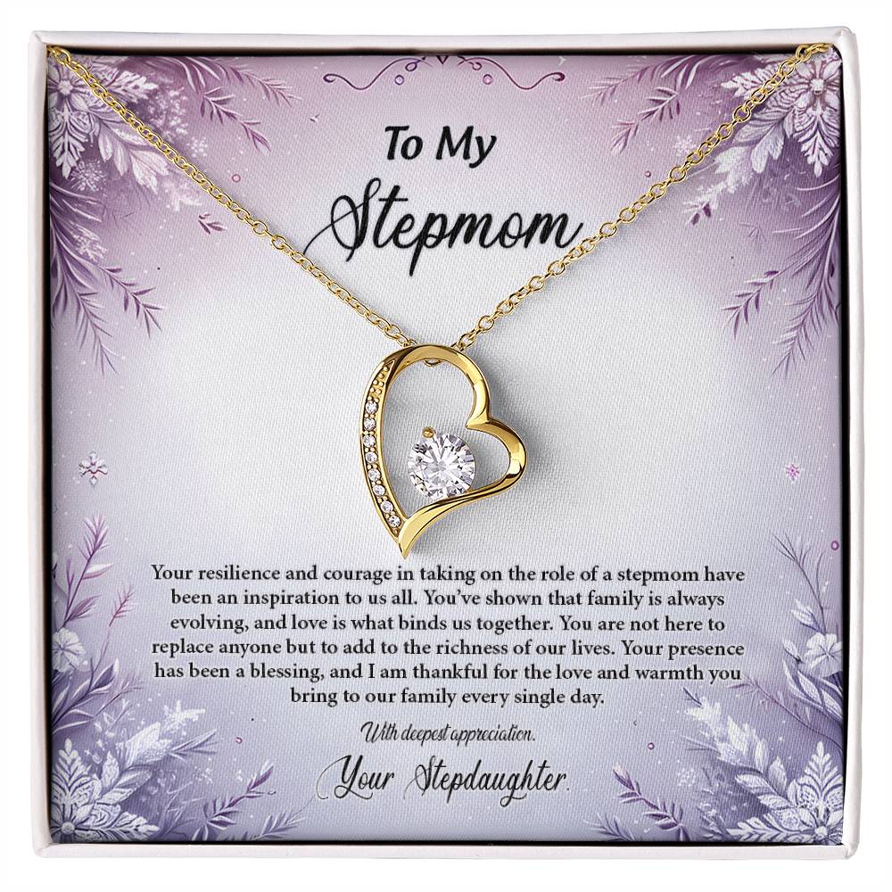 4054b Forever Love Necklace, Gift to my Stepmom with Beautiful Message Card