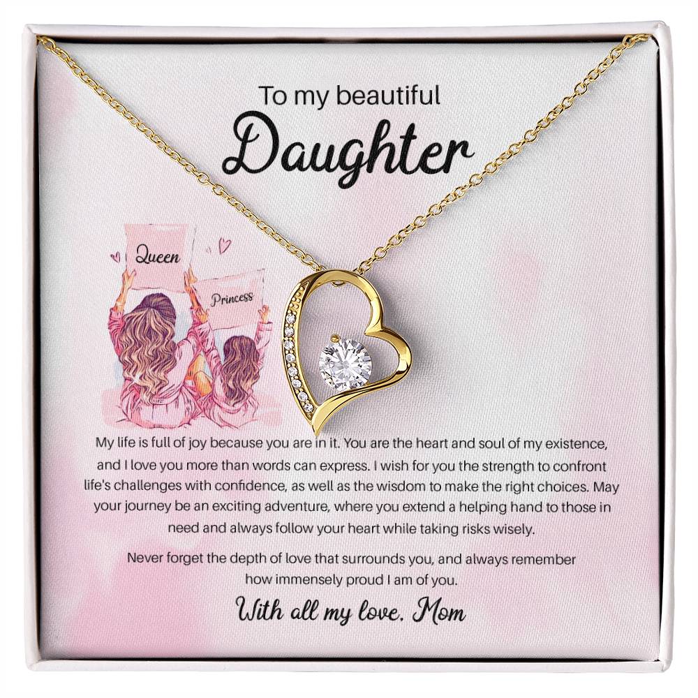 94941 a Forever Love Necklace, Gift to my Daughter with Beautiful Message Card