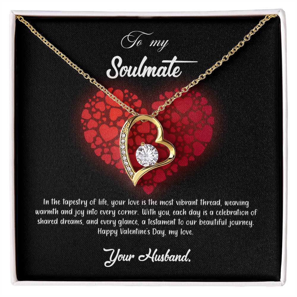 valentine-23b Forever Love Necklace, Gift to My Soulmate with Beautiful Message Card