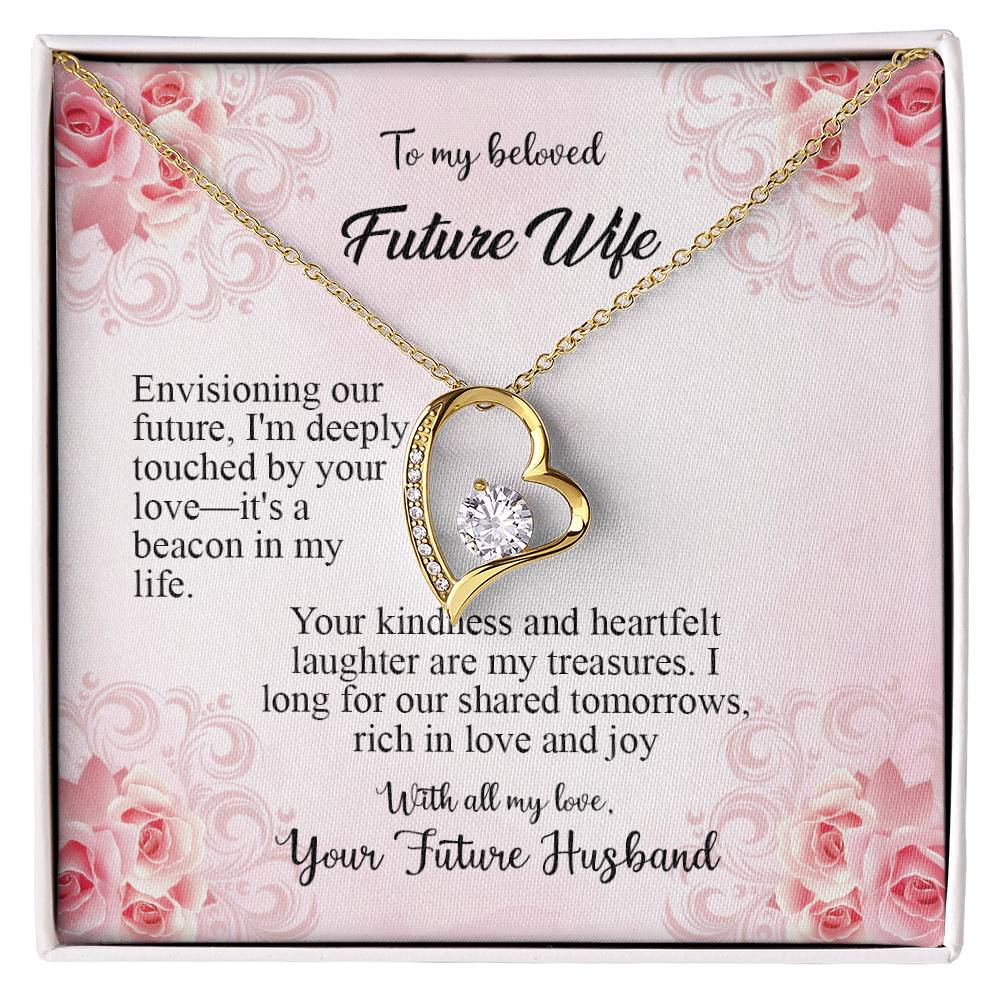 4036b Forever Love Necklace, Gift to my Future Wife with Beautiful Message Card