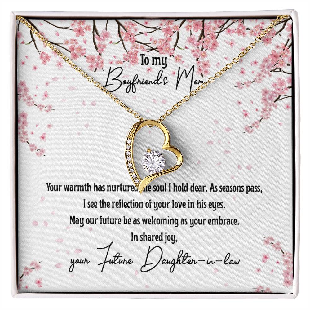 4040 c Forever Love Necklace, Gift to my Boyfriend's Mom with Beautiful Message Card