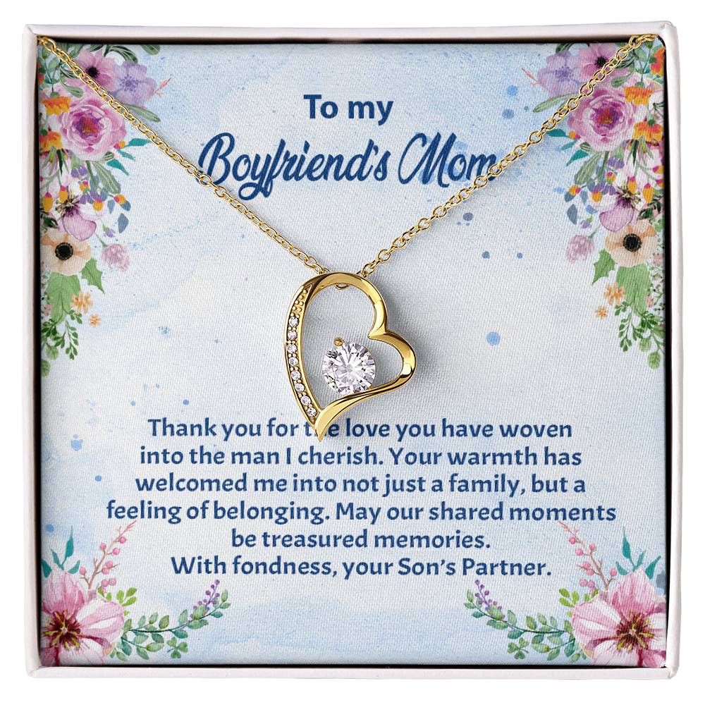 4038d Forever Love Necklace, Gift to my Boyfriend's Mom with Beautiful Message Card