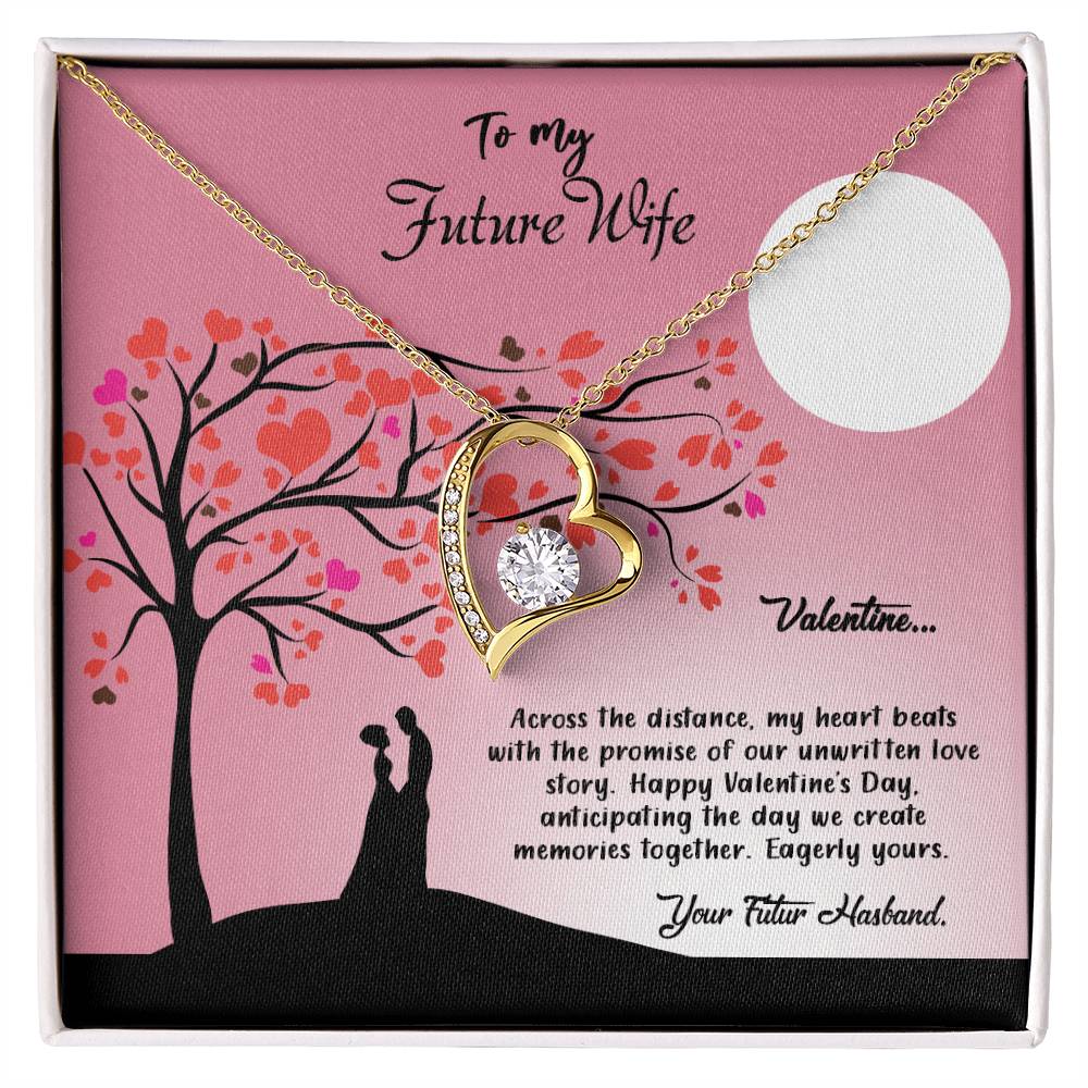 valentine-13d Forever Love Necklace, Gift to my Future Wife with Beautiful Message Card