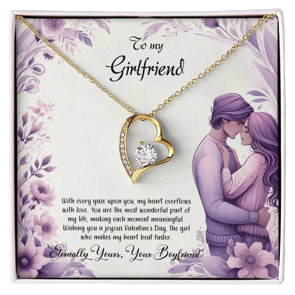 Valentine-st25c Forever Love Necklace, Gift to my Girlfriend with Beautiful Message Card