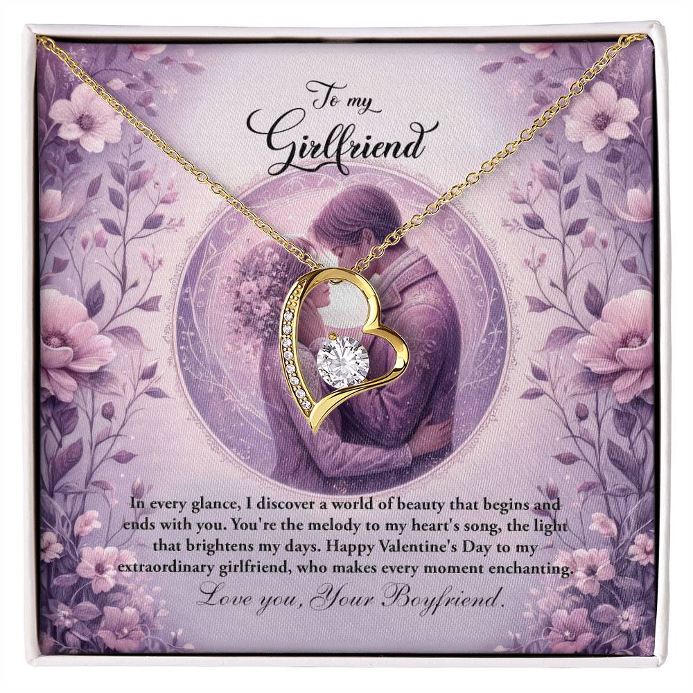 Valentine-st26c Forever Love Necklace, Gift to my Girlfriend with Beautiful Message Card