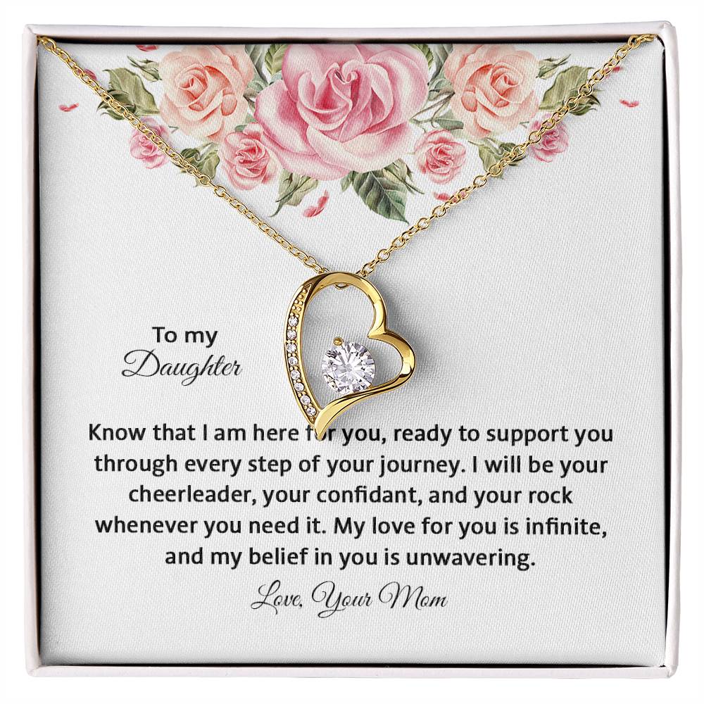 4031e Forever Love Necklace, Gift to my Daughter with Beautiful Message Card