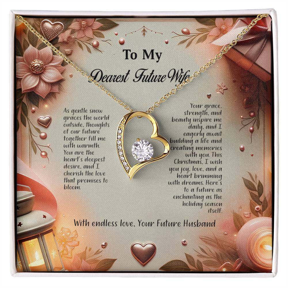 4044b Forever Love Necklace, Gift to my Future Wife with Beautiful Message Card