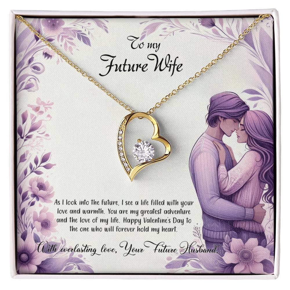 Valentine-st25d Forever Love Necklace, Gift to my Future Wife with Beautiful Message Card