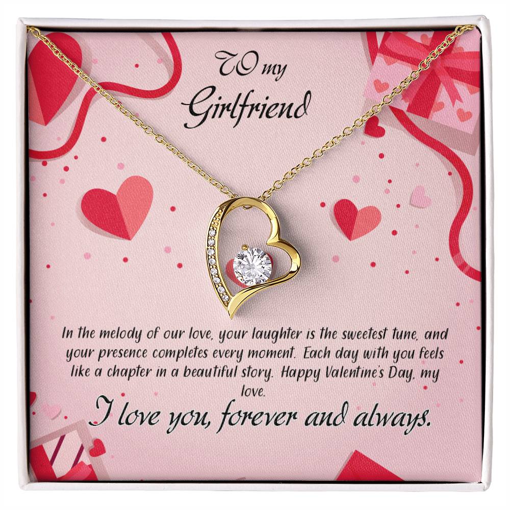 valentine-15c Forever Love Necklace, Gift to my Girlfriend with Beautiful Message Card