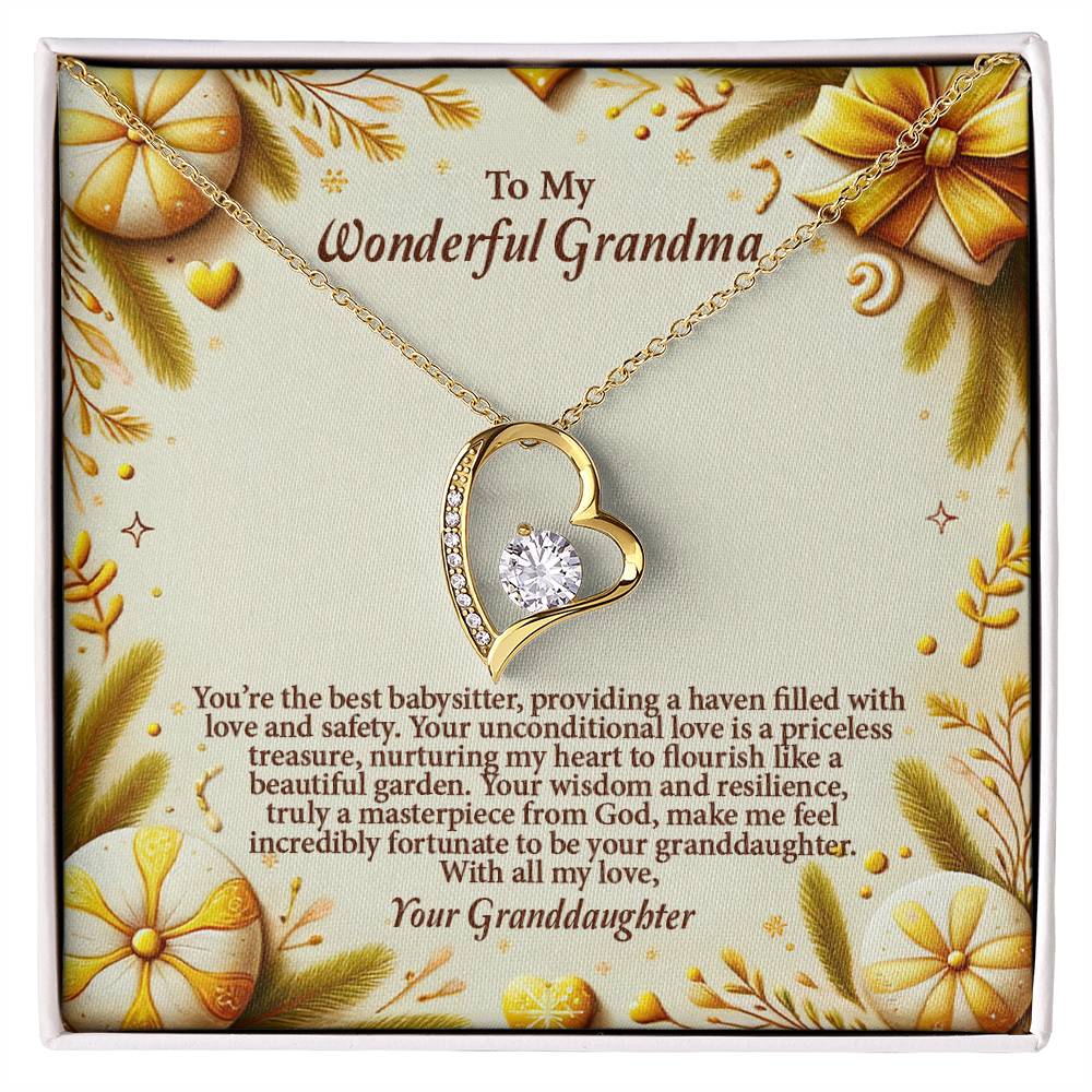 4056a Forever Love Necklace, Gift to my Grandma with Beautiful Message Card