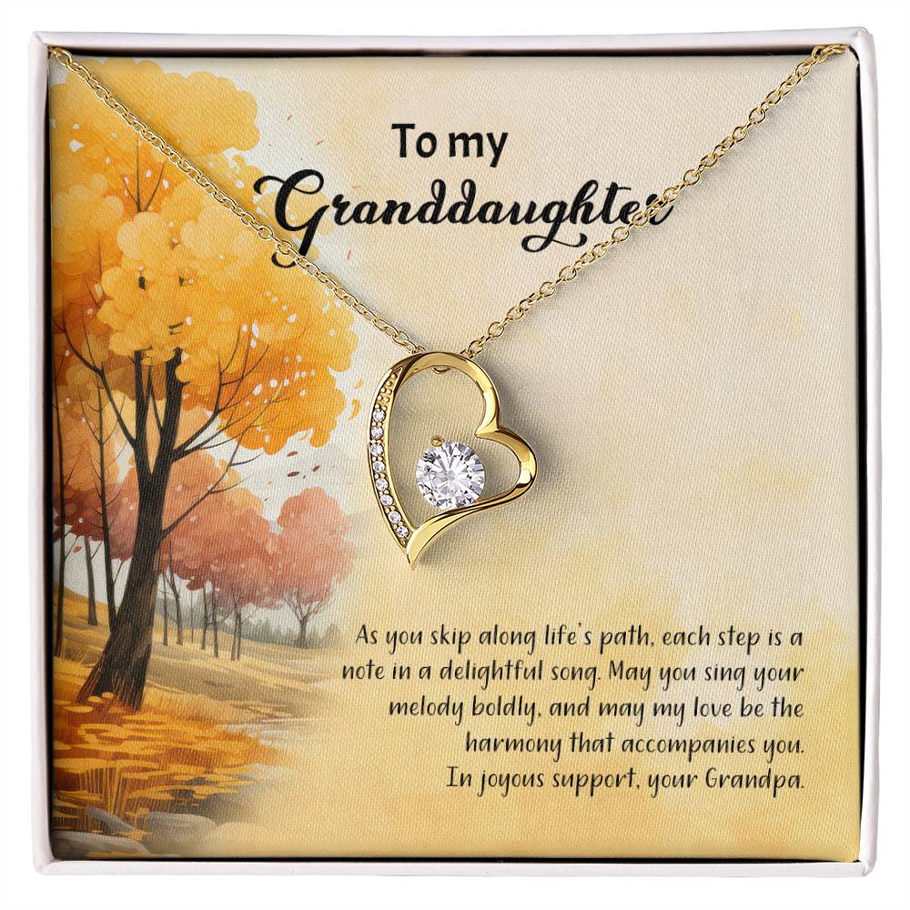 4041d Forever Love Necklace, Gift to my Granddaughter with Beautiful Message Card