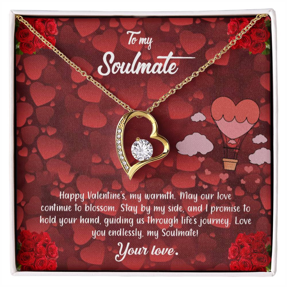 valentine-27b Forever Love Necklace, Gift to My Soulmate with Beautiful Message Card