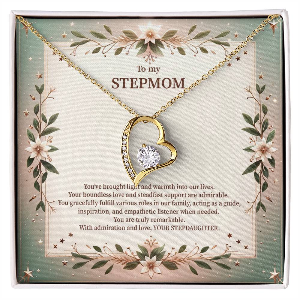 4049c Forever Love Necklace, Gift to my Stepmom with Beautiful Message Card