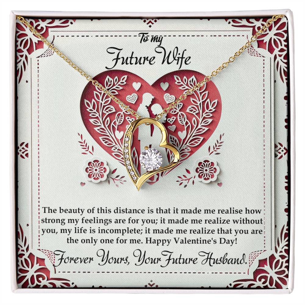 Valentine-st16d Forever Love Necklace, Gift to my Future Wife with Beautiful Message Card