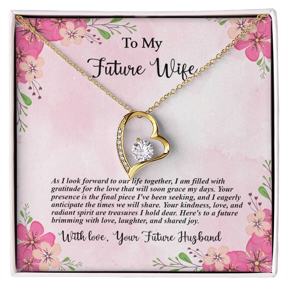 4035b Forever Love Necklace, Gift to my Future Wife with Beautiful Message Card