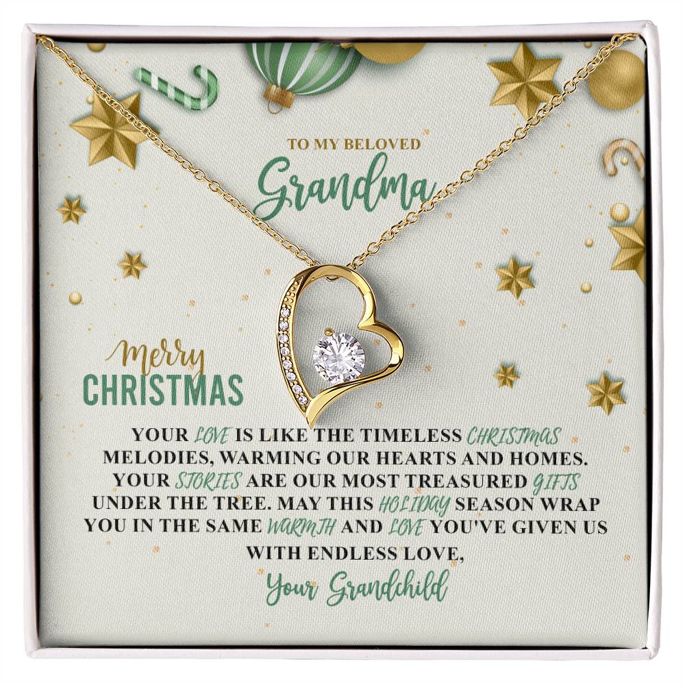 94387c Forever Love Necklace, Gift to my Grandma with Beautiful Message Card