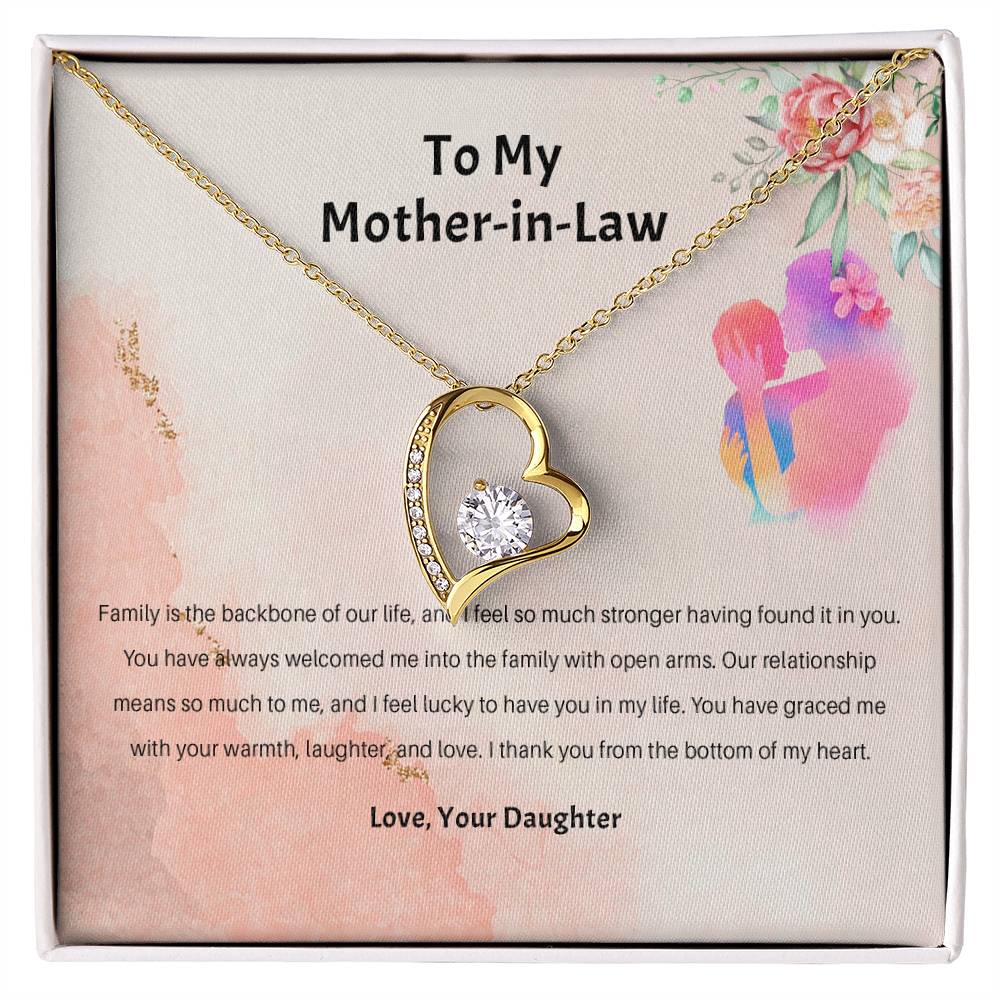 94689b Forever Love Necklace, Gift to my Stepmom with Beautiful Message Card