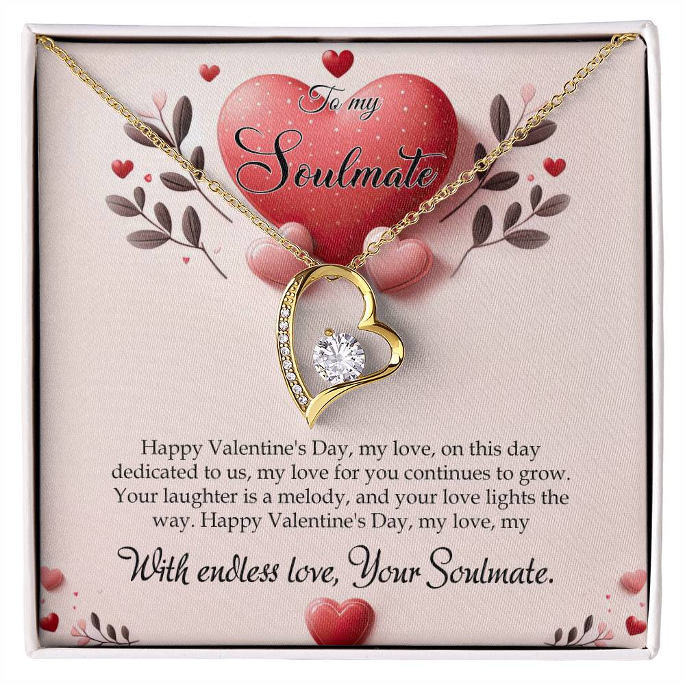 Valentine-st13b Forever Love Necklace, Gift to My Soulmate with Beautiful Message Card