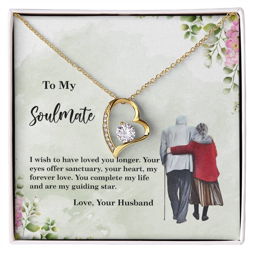 4028c Forever Love Necklace, Gift to My Soulmate with Beautiful Message Card