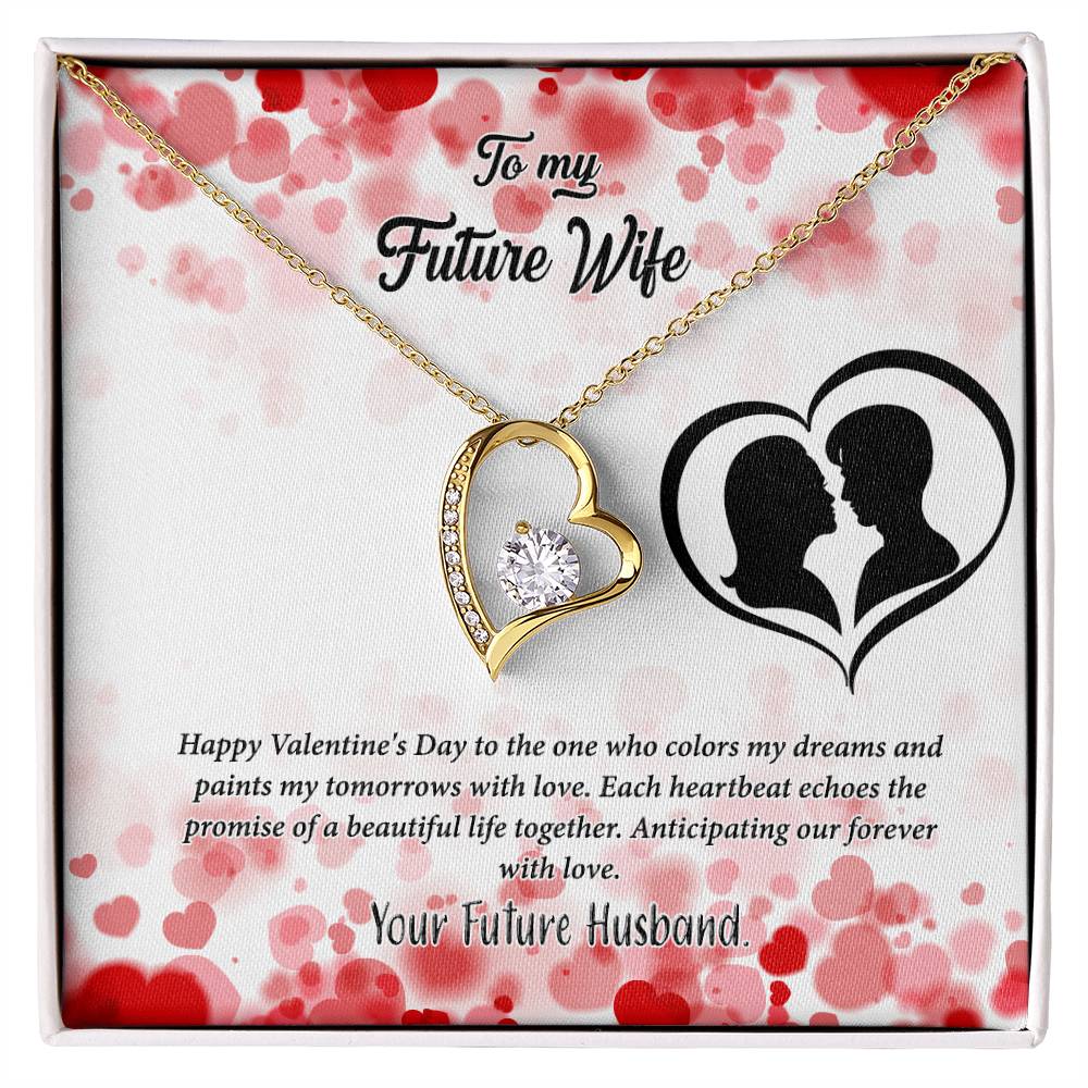 valentine-36d Forever Love Necklace, Gift to my Future Wife with Beautiful Message Card