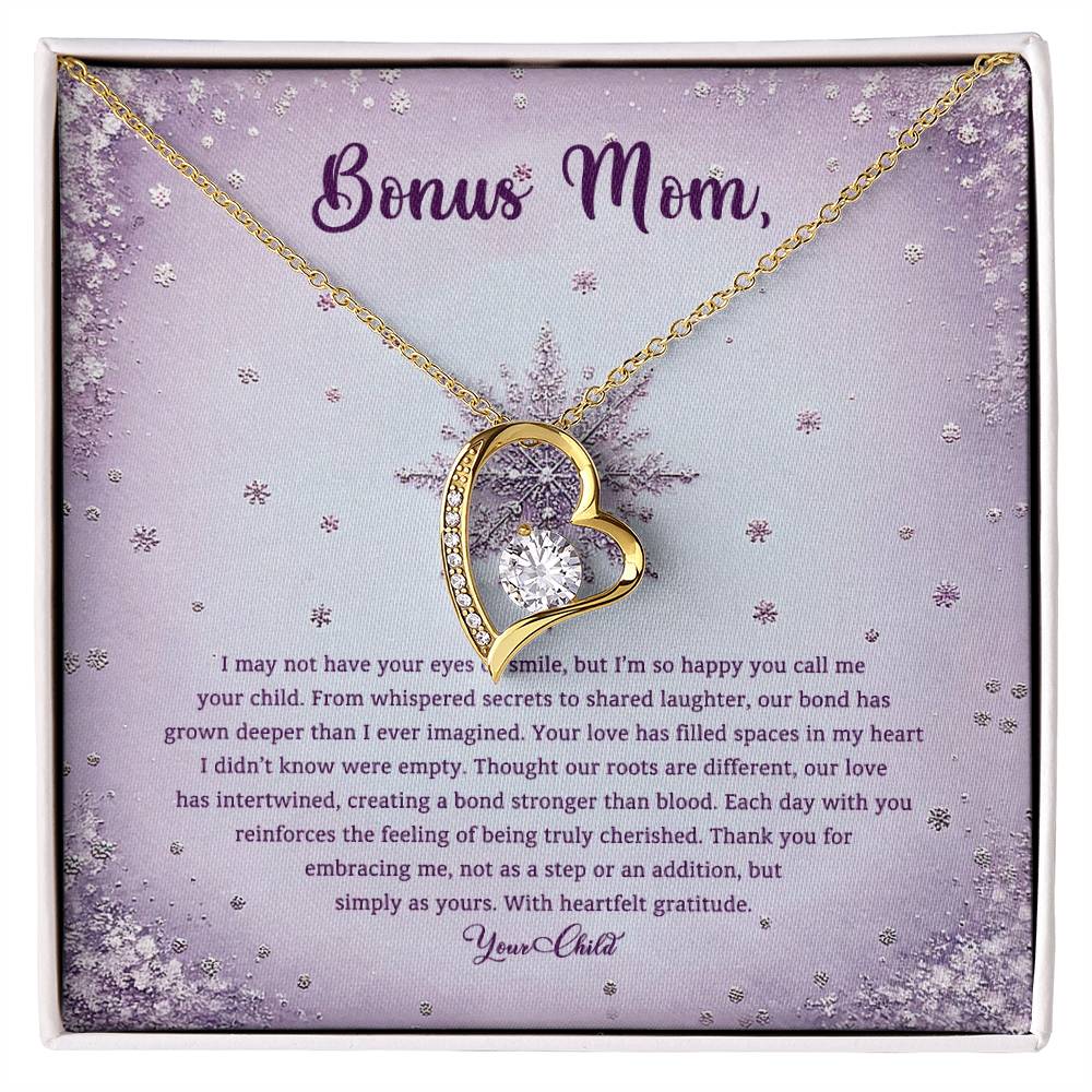 95314 a Forever Love Necklace, Gift to my Stepmom with Beautiful Message Card