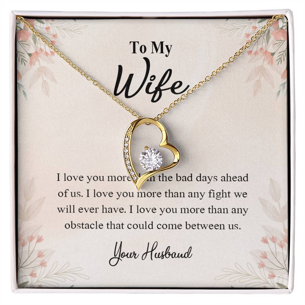 4025a Forever Love Necklace, Gift to my Wife with beautiful Message Card