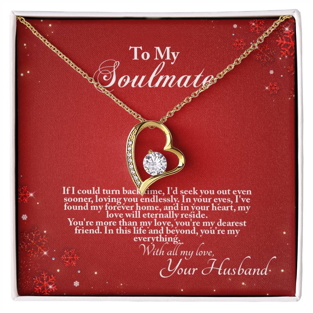 4005a Forever Love Necklace, Gift to My Soulmate with Beautiful Message Card