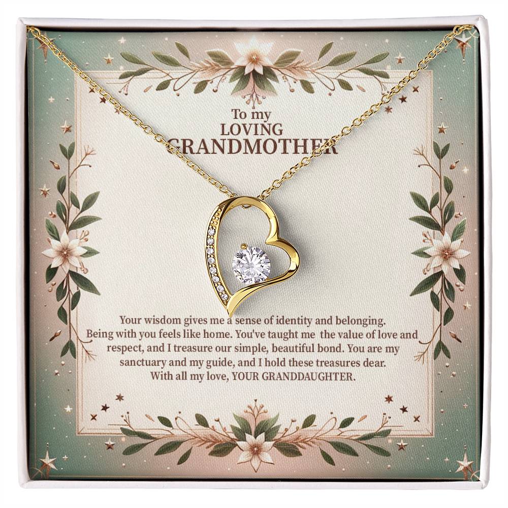 4049b Forever Love Necklace, Gift to my Grandma with Beautiful Message Card