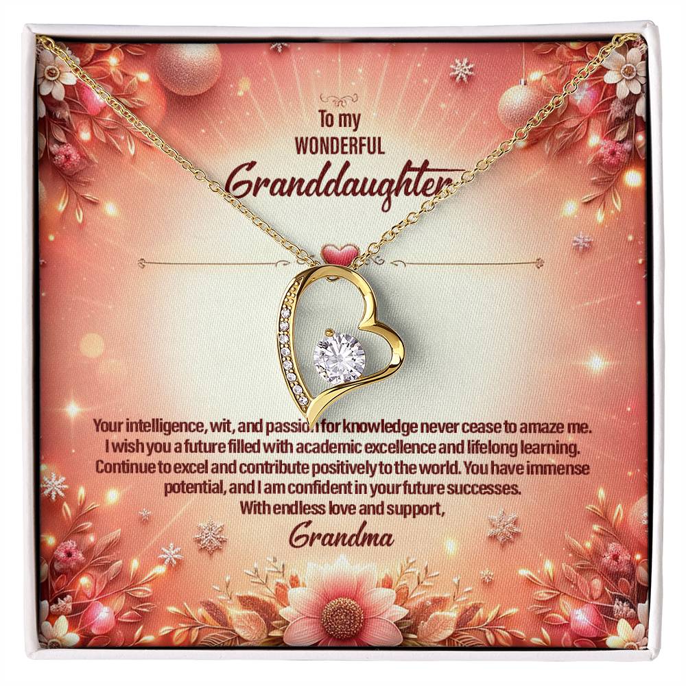 4051a Forever Love Necklace, Gift to my Granddaughter with Beautiful Message Card