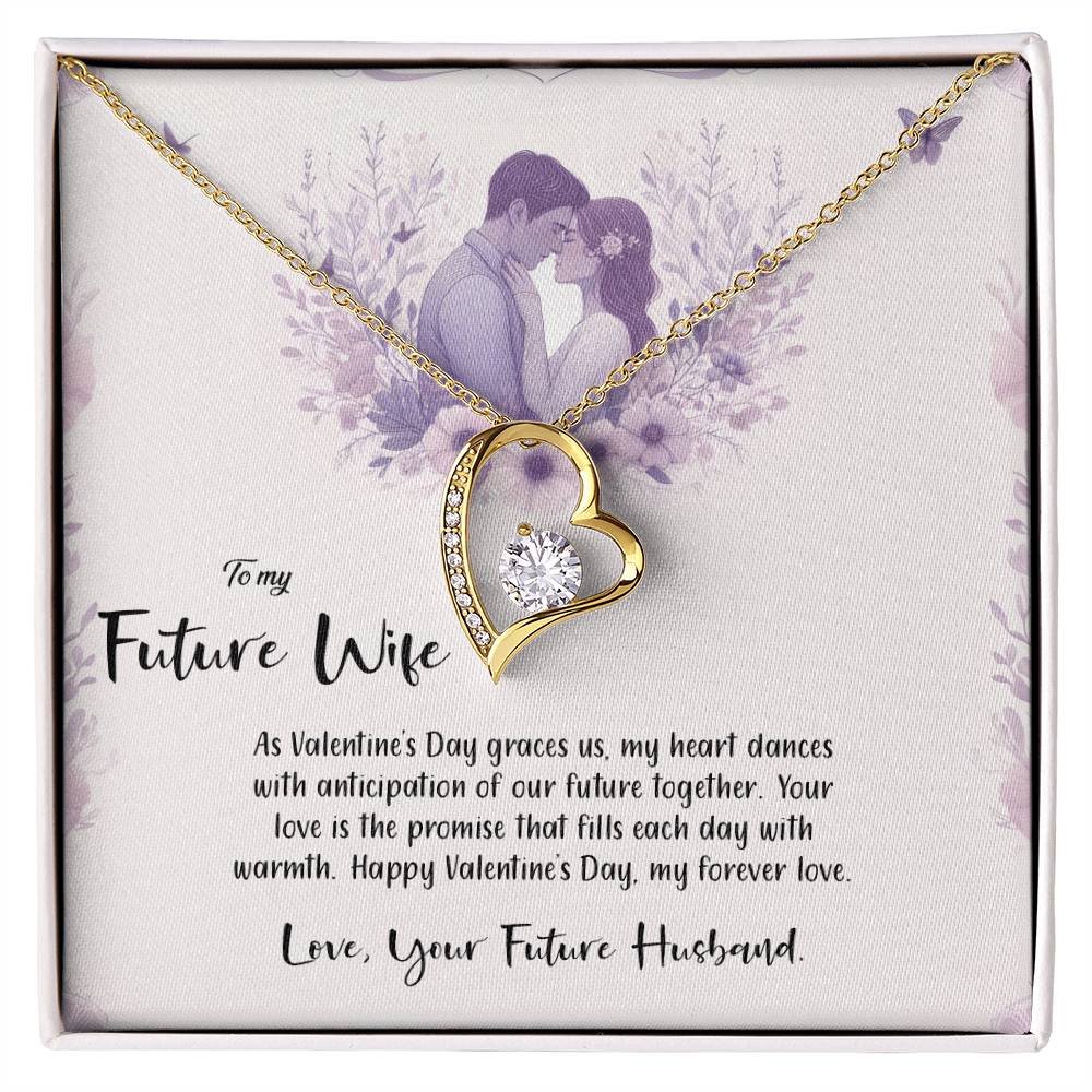 Valentine-st14d Forever Love Necklace, Gift to my Future Wife with Beautiful Message Card