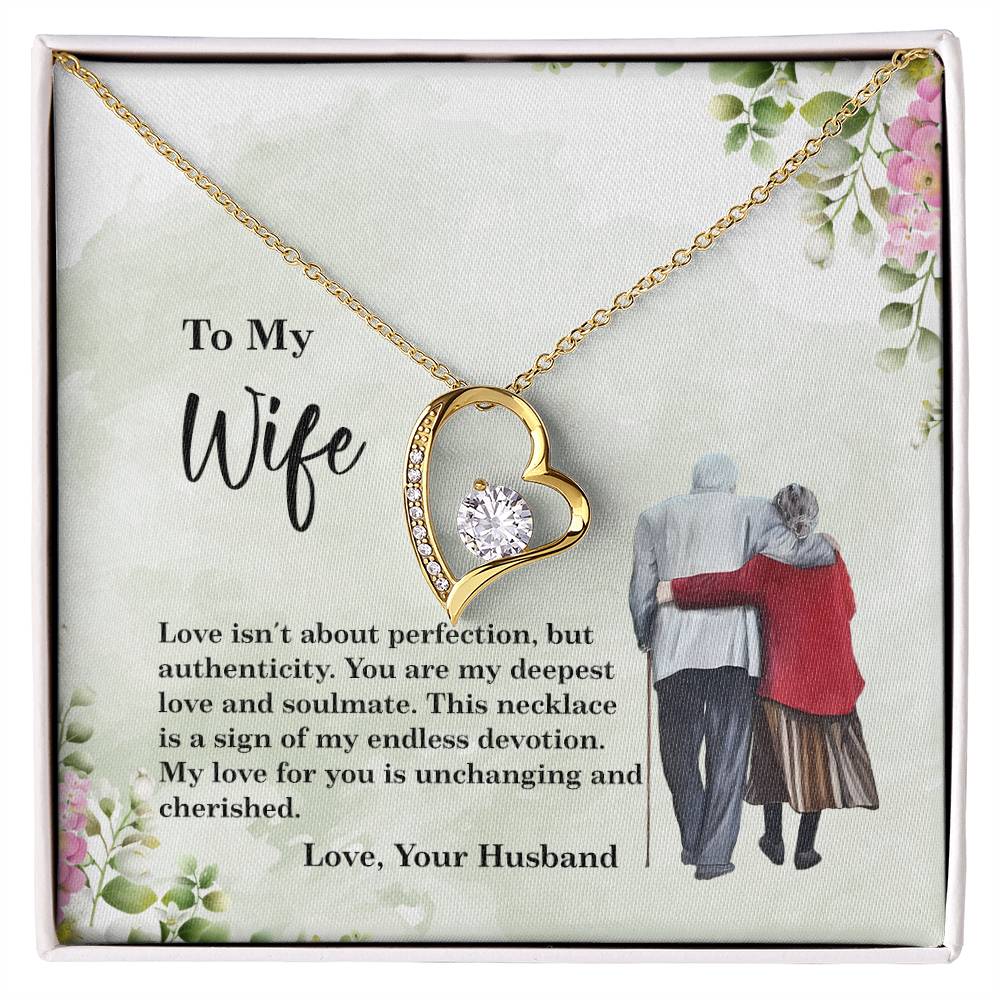 4028b Forever Love Necklace, Gift to my Wife with beautiful Message Card