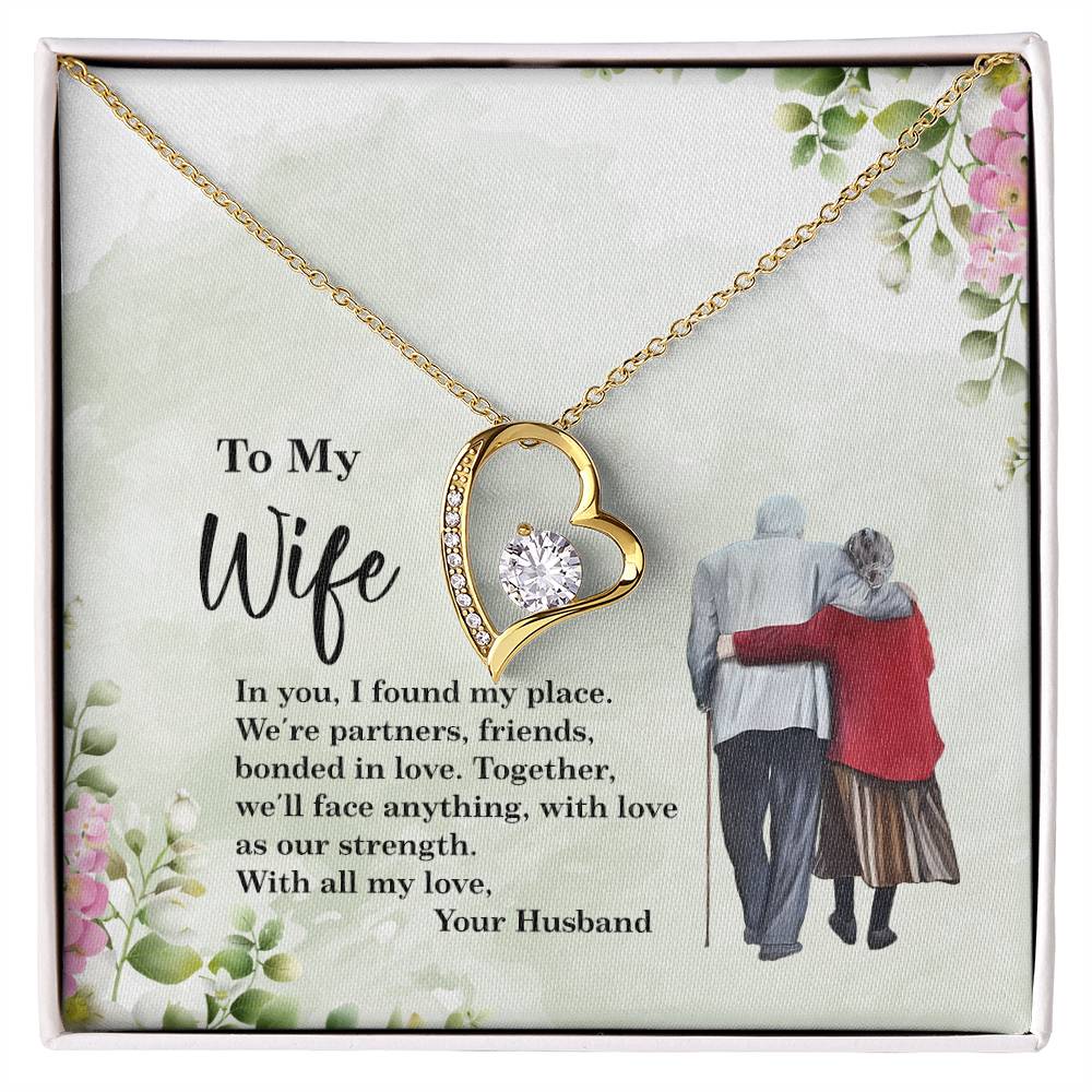 4028a Forever Love Necklace, Gift to my Wife with beautiful Message Card