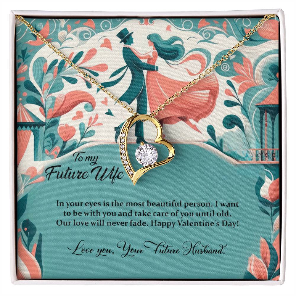 Valentine-st18d Forever Love Necklace, Gift to my Future Wife with Beautiful Message Card