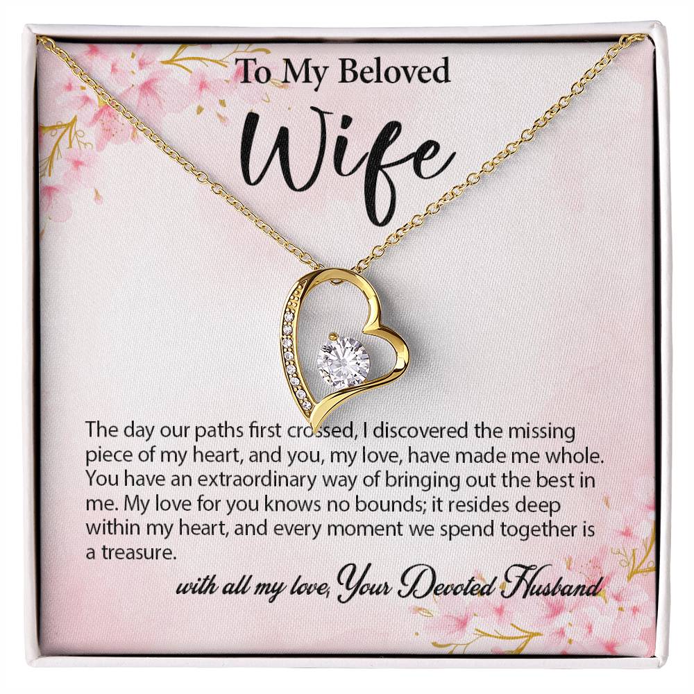 4029a Forever Love Necklace, Gift to my Wife with beautiful Message Card