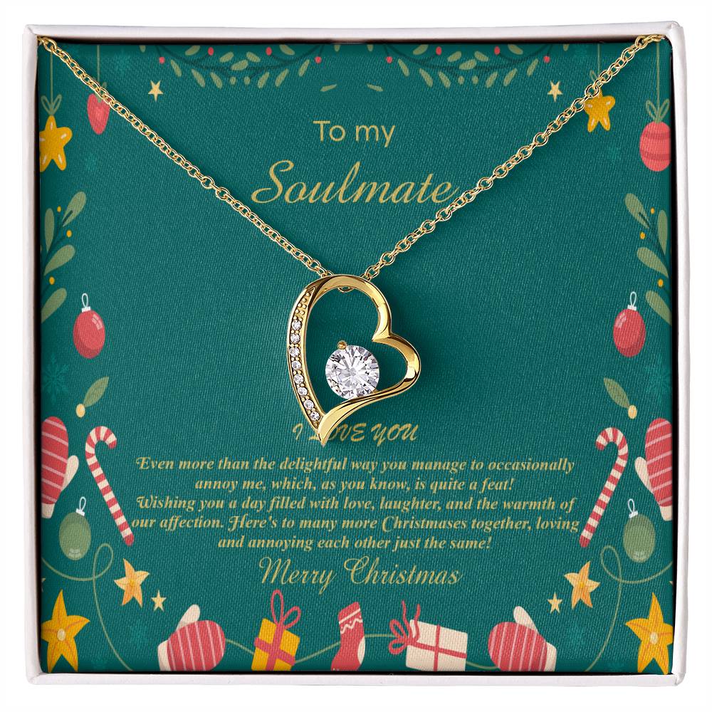 94098b Forever Love Necklace, Gift to My Soulmate with Beautiful Message Card