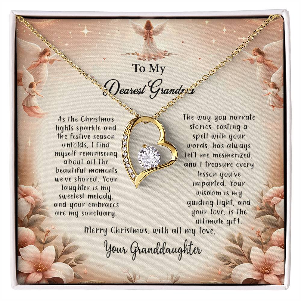 4052c Forever Love Necklace, Gift to my Grandma with Beautiful Message Card