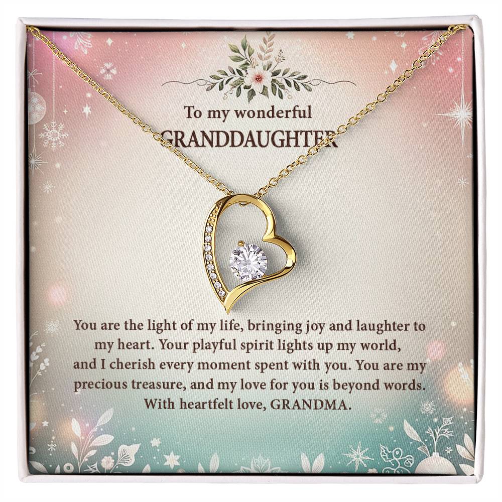 4057a Forever Love Necklace, Gift to my Granddaughter with Beautiful Message Card