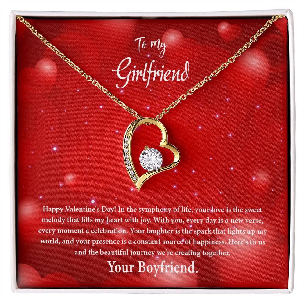 valentine-34c Forever Love Necklace, Gift to my Girlfriend with Beautiful Message Card