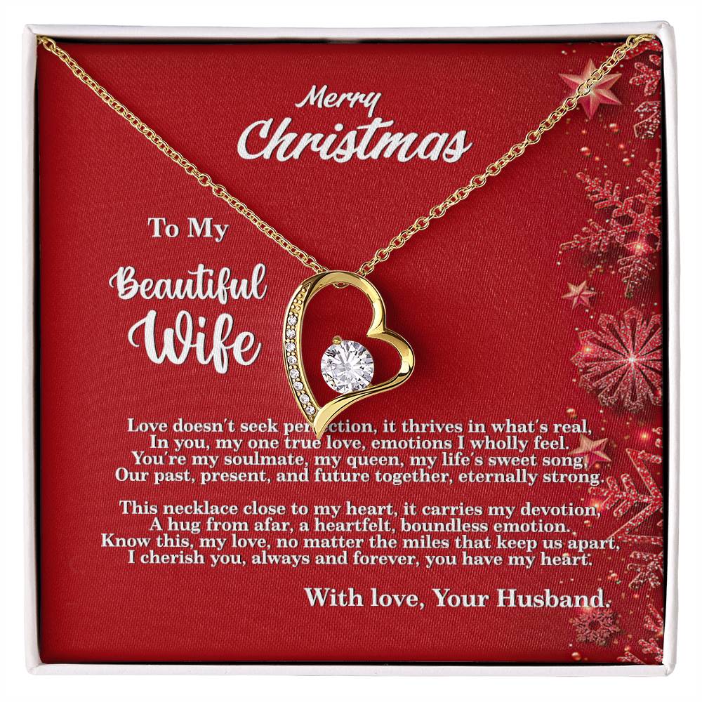 4013a Forever Love Necklace, Gift to my Wife with beautiful Message Card