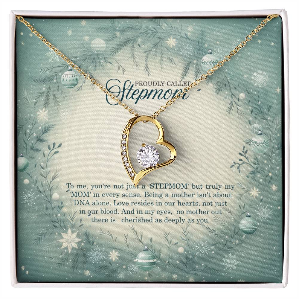 95320 b Forever Love Necklace, Gift to my Stepmom with Beautiful Message Card