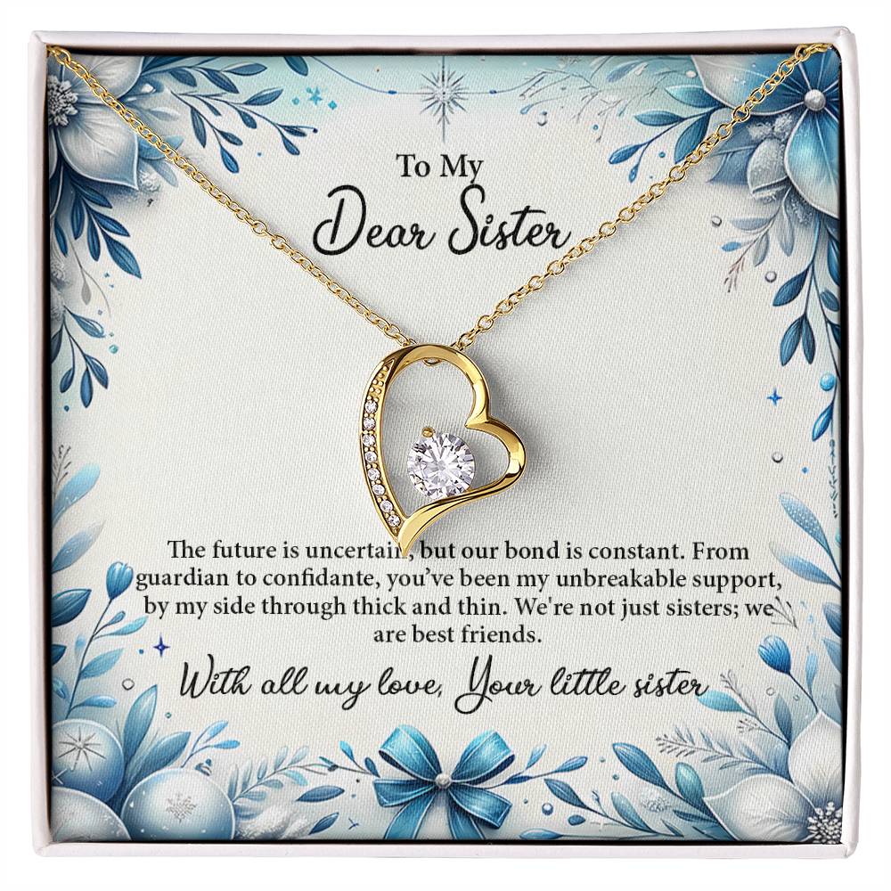 4050d Forever Love Necklace, Gift to my Sister with Beautiful Message Card