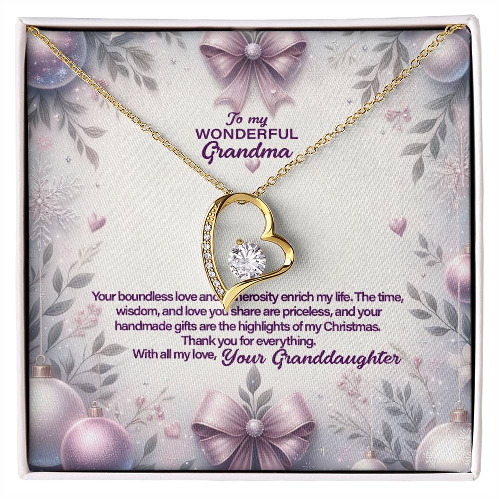 4053d Forever Love Necklace, Gift to my Grandma with Beautiful Message Card