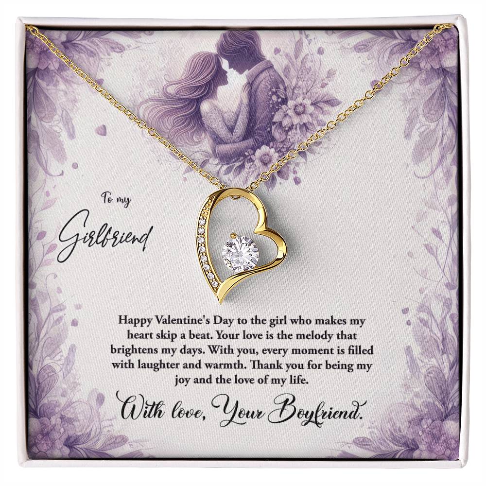 Valentine-st10c Forever Love Necklace, Gift to my Girlfriend with Beautiful Message Card