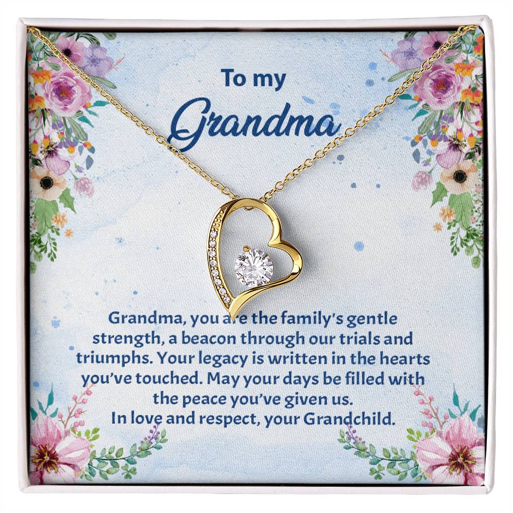 4038b Forever Love Necklace, Gift to my Grandma with Beautiful Message Card