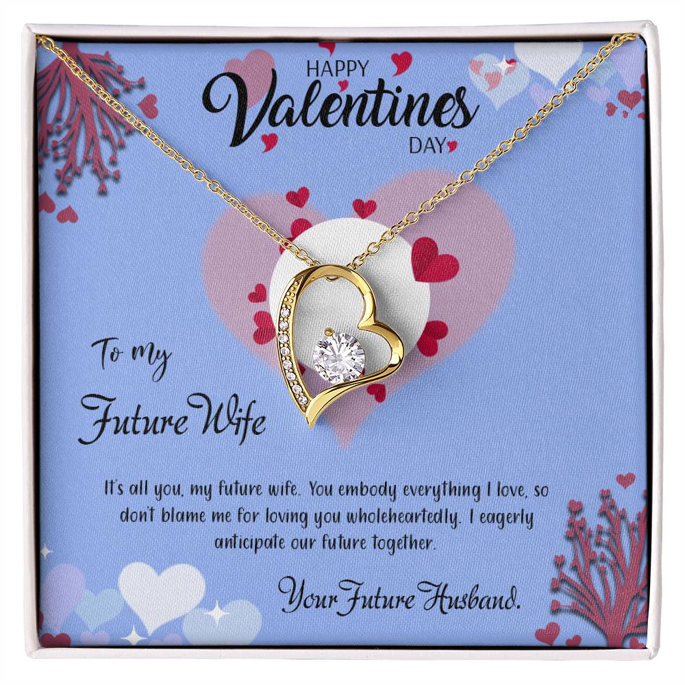 valentine-30d Forever Love Necklace, Gift to my Future Wife with Beautiful Message Card